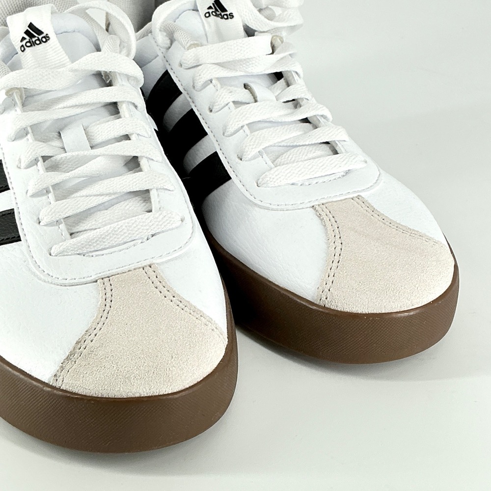 Adidas VL Court 3.0 Mens Size 7.5 Sneakers White Black Gum Low Top NEW Shoes - Picture 2 of 11